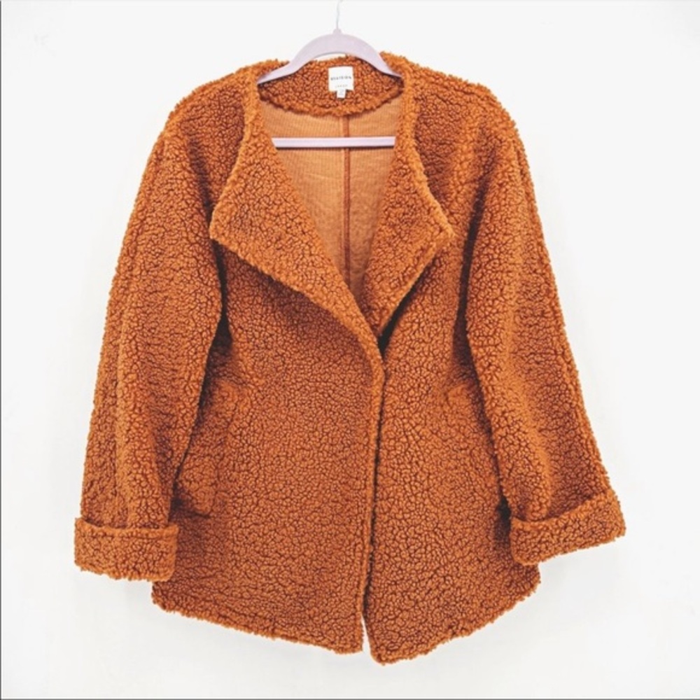 PRICE DROP Rust Brown Teddy Faux Fur Jacket